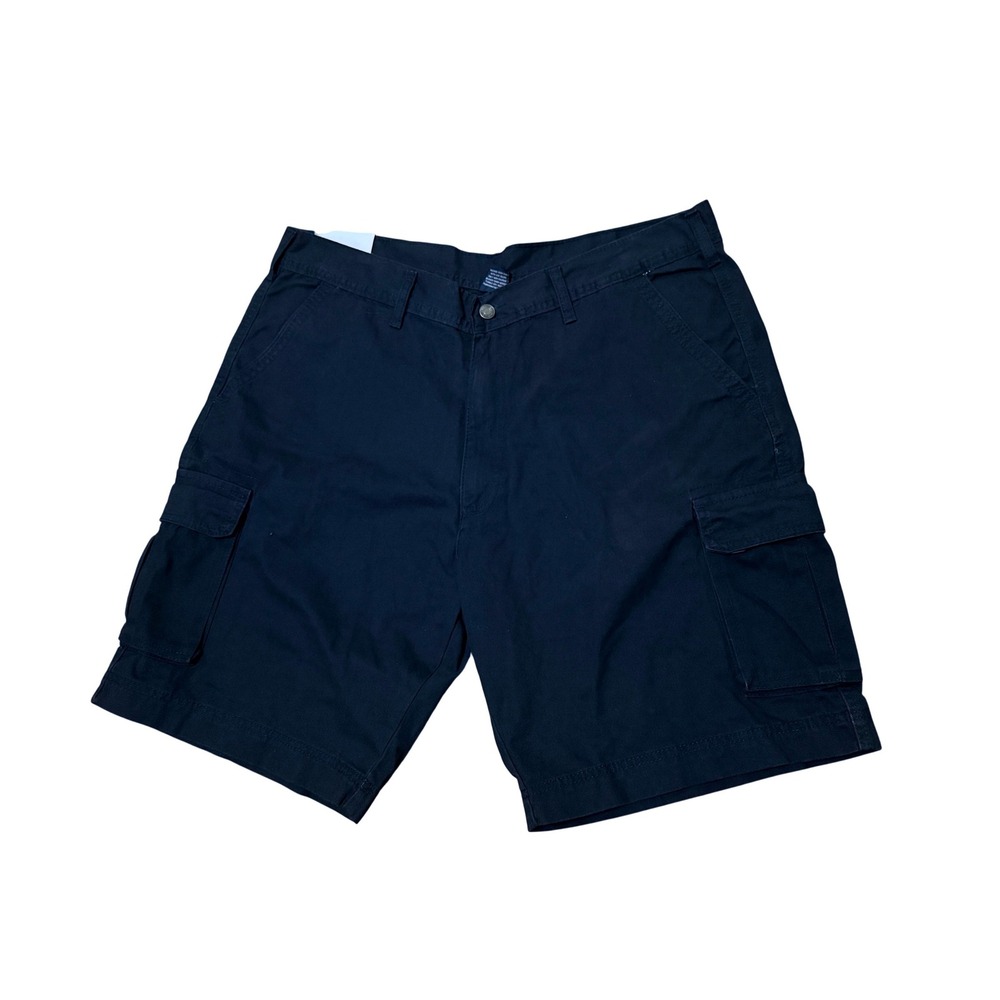 FULL BLUE Mens Black Cargo Twill Shorts All‎ Cotton Fabric Size 40 Navy Blue